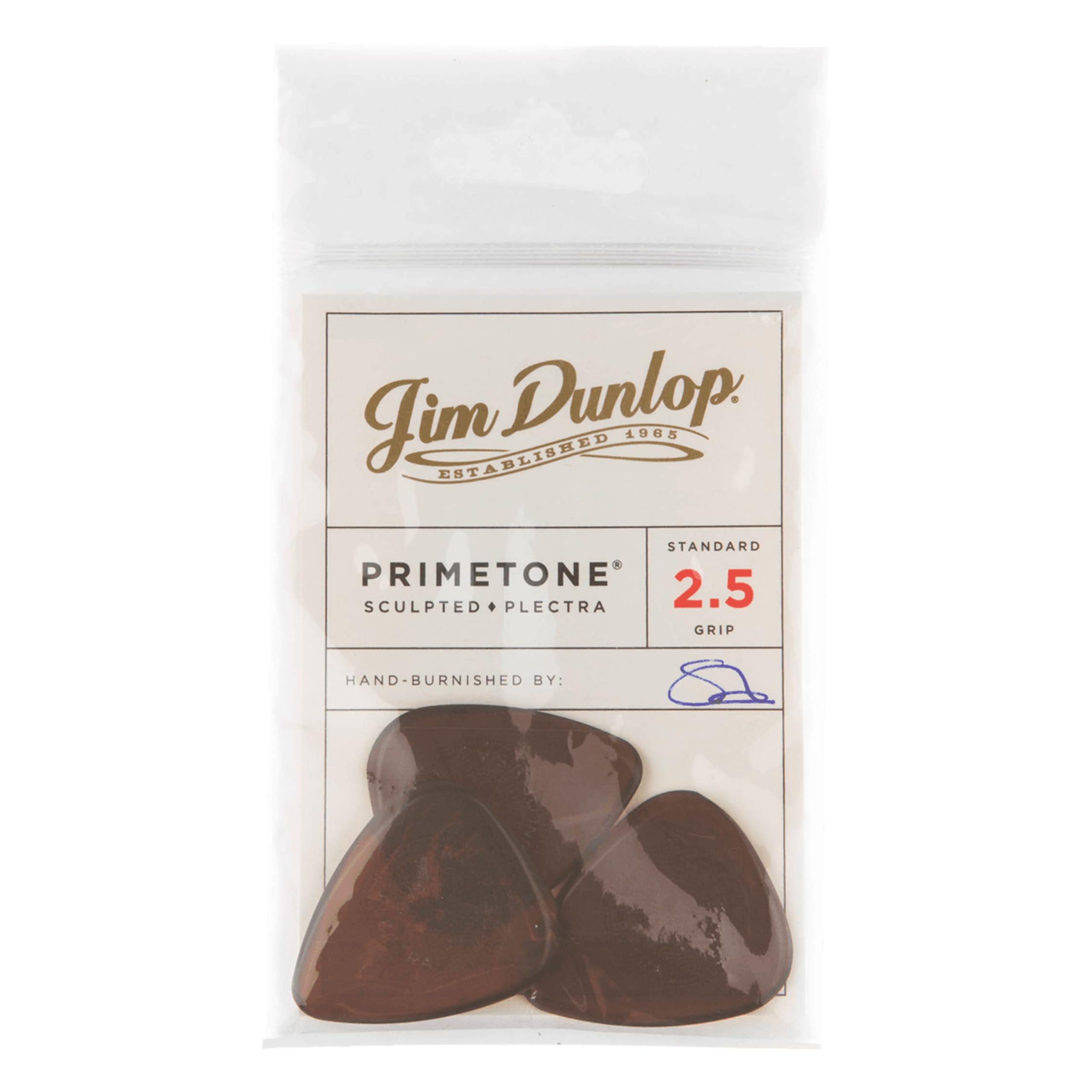 Jim Dunlop 510P2.5 Grip Guitar Picks, 2.5 mm