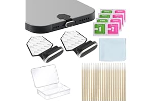 DUSHOCHN Metal Anti Loss Dust Plug for iPhone Lightning Charger Port, Phone Anti Dust Cover Compatible with iPhone 14, 13, 12, 11, and Air Pods (2PCS iphone Dust Plugs)