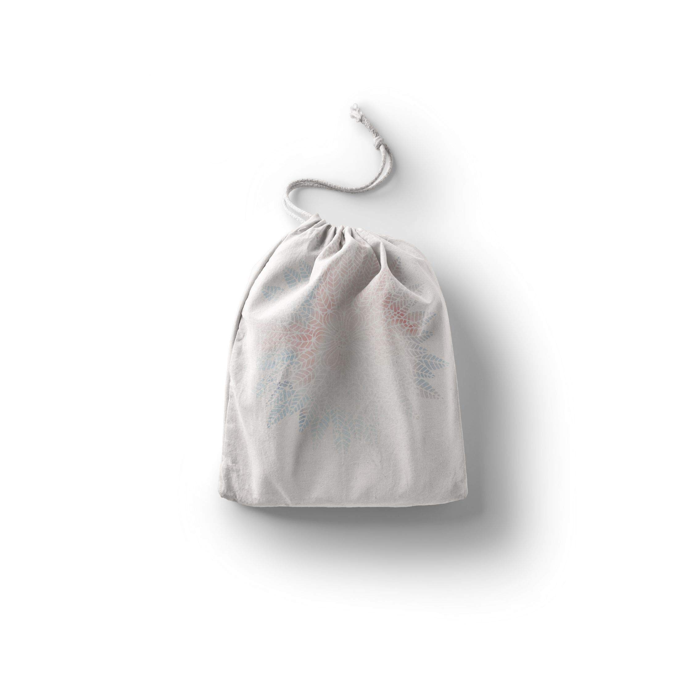 Bonamaison Printed Cotton Produce Bag with Drawstring, Reusable Grocery Bag, Biodegradable Eco-Friendly Bags, Travel Pouch, Sachet Bags, Shopping Bag, Eco Friendly, Foldable, Size: 30x40 Cm