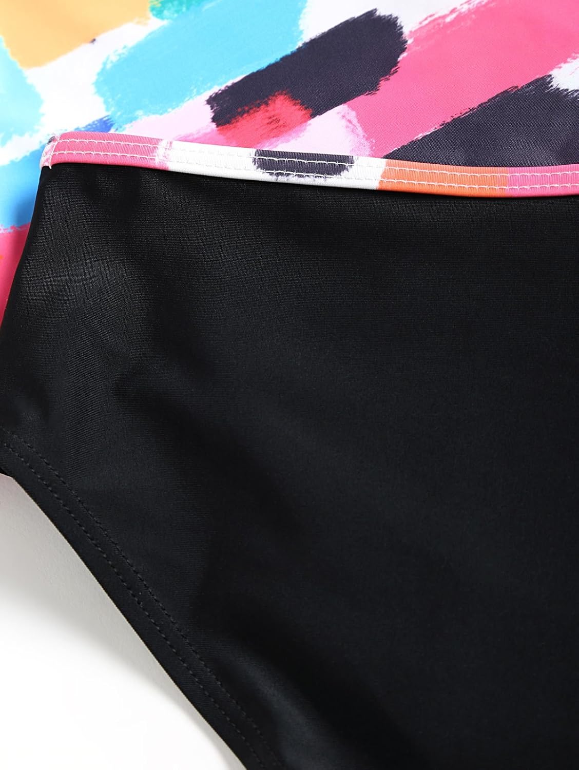 hannea halter colorful pattern tankini set