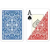 DA VINCI Luna, Italian 100% Plastic Playing Cards 2 Deck Set, Poker Size Jumbo Index (Large Print)