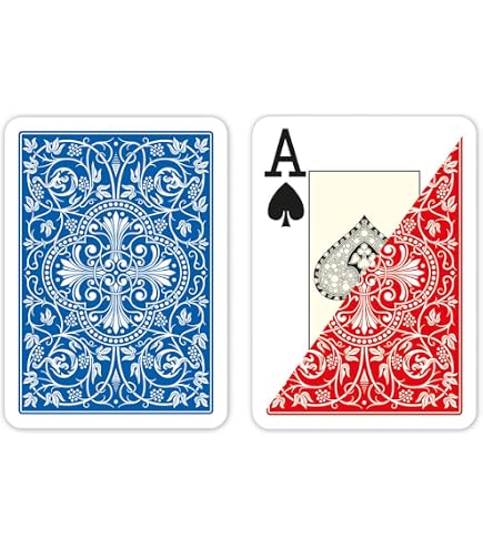 Baraja De Cartas Italiana 100% Plástico Da Vinci – 2 Mazos Con Caja Rígida Y 2 Cartas De Corte – Tamaño Póker Y Índice Jumbo