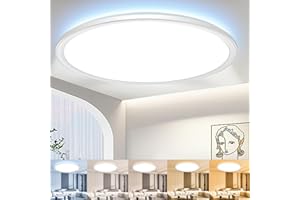 23.2 Inch 54W LED Flush Mount Ceiling Light Fixtures,4860LM Slim Super Bright IC Ceiling Light-Dimmable Brightness,5 CCT 3000