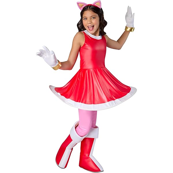 Amazon.com: Spirit Halloween Sonic the Hedgehog Kids Amy Rose Costume |  Officially Licensed | Gaming Costume