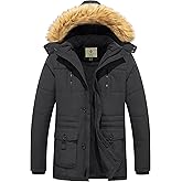 WenVen Men's Hooded Warm Coat Winter Parka Jacket