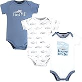 Hudson Baby Infant Boy Cotton Bodysuits, Jawsome Little Bro, Preemie