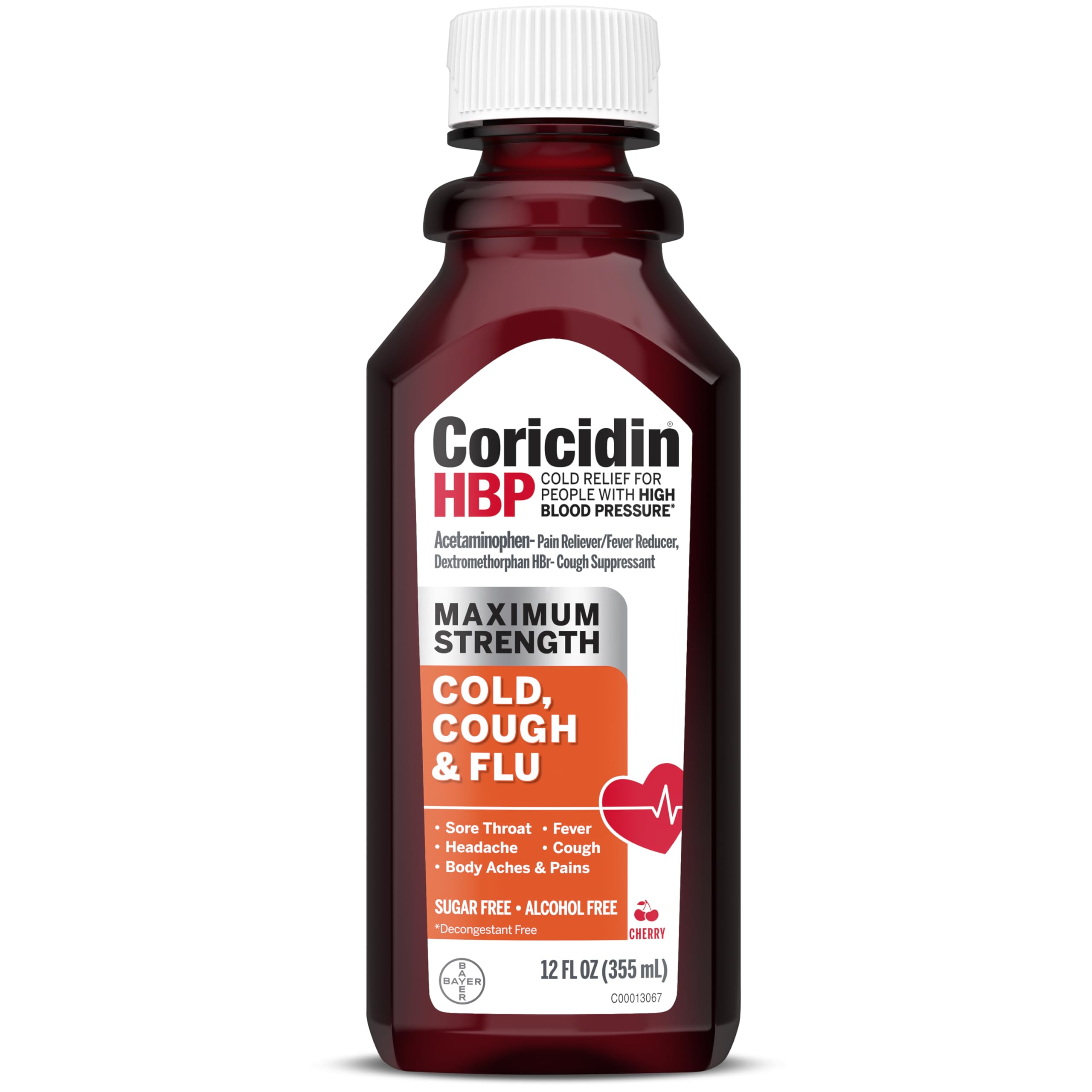 Photo 1 of ** BUNDLE 2PK ***
CORICIDIN HBP Liquid Cold & Flu Cherry 12oz.