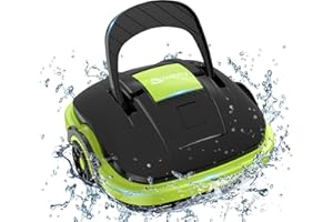 WINNY POOL CLEANER Cordless Robotic Pool Cleaner, Automatic Pool Vacuum with Powerful Suction, Dual-Motor,Self-Parking, Up to 538 Sq.ft,Ideal for Flat Above Ground Pools -Winny 200