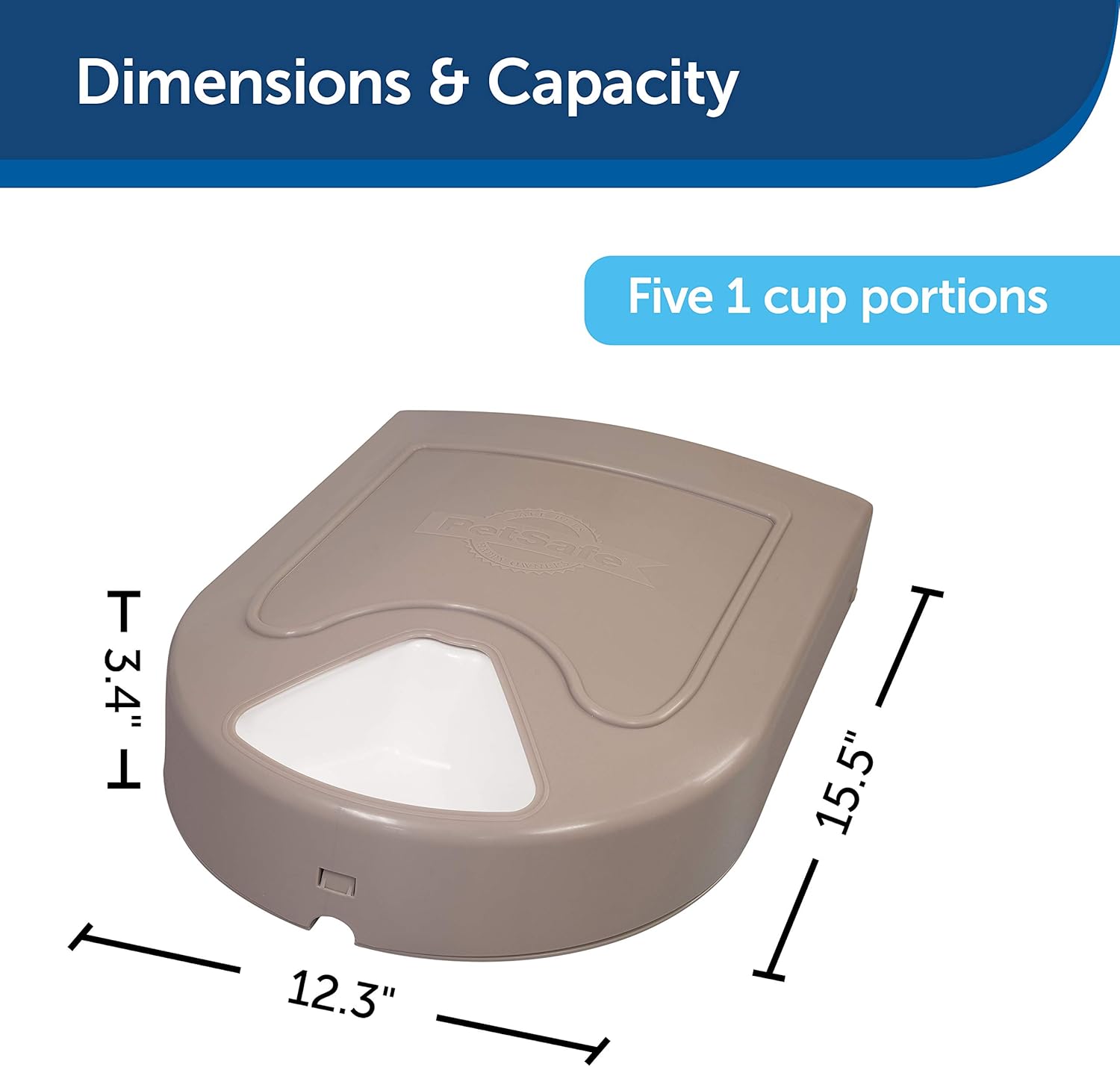 Pet Supplies : PetSafe Dog and Cat Food Dispenser, 5 Meal with Digital Clock or 2 Meal Tamper Resistant with Dials Automatic Pet Feeders, Portion Control, Holds Dry Food : Pet Self Feeders : 