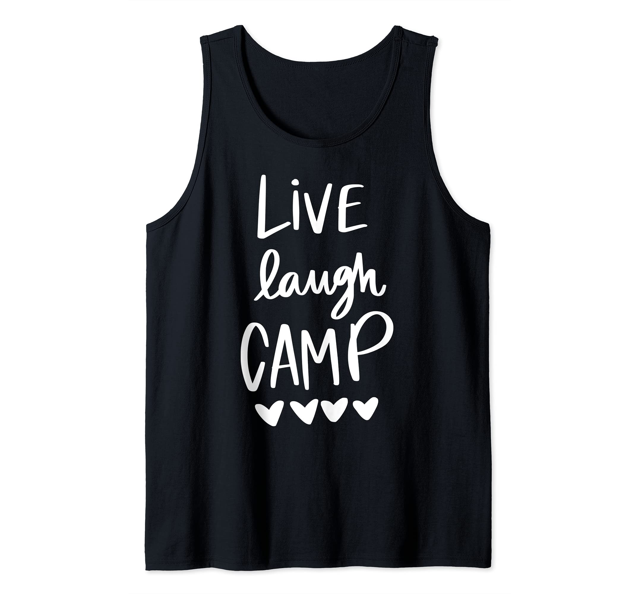 Live Laugh Camp Love Heart Camping Hiking Mountaineering Tank Top