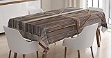 Ambesonne Rustic Tablecloth, Old Wooden Barn Door
