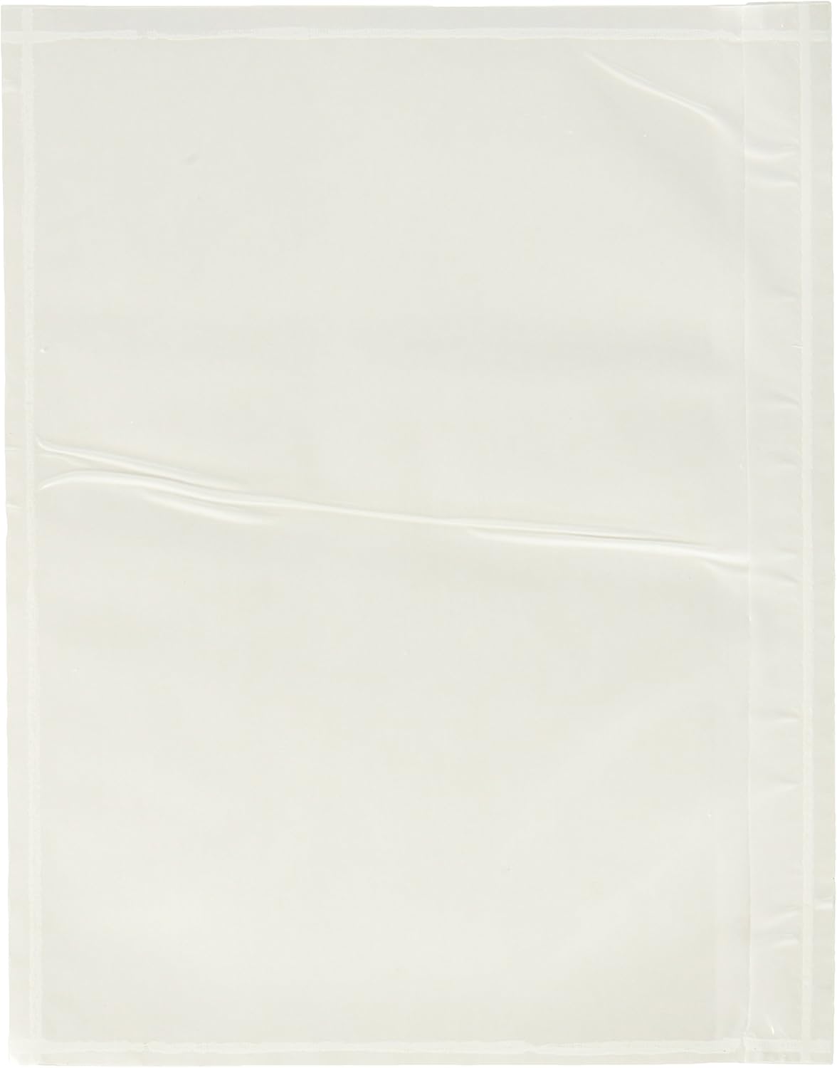 7.5" x 5.5" Clear Adhesive Top Loading Packing List/Shipping Label Envelopes Pouches (100 pk) : Mailing Label Sleeves : Office Products