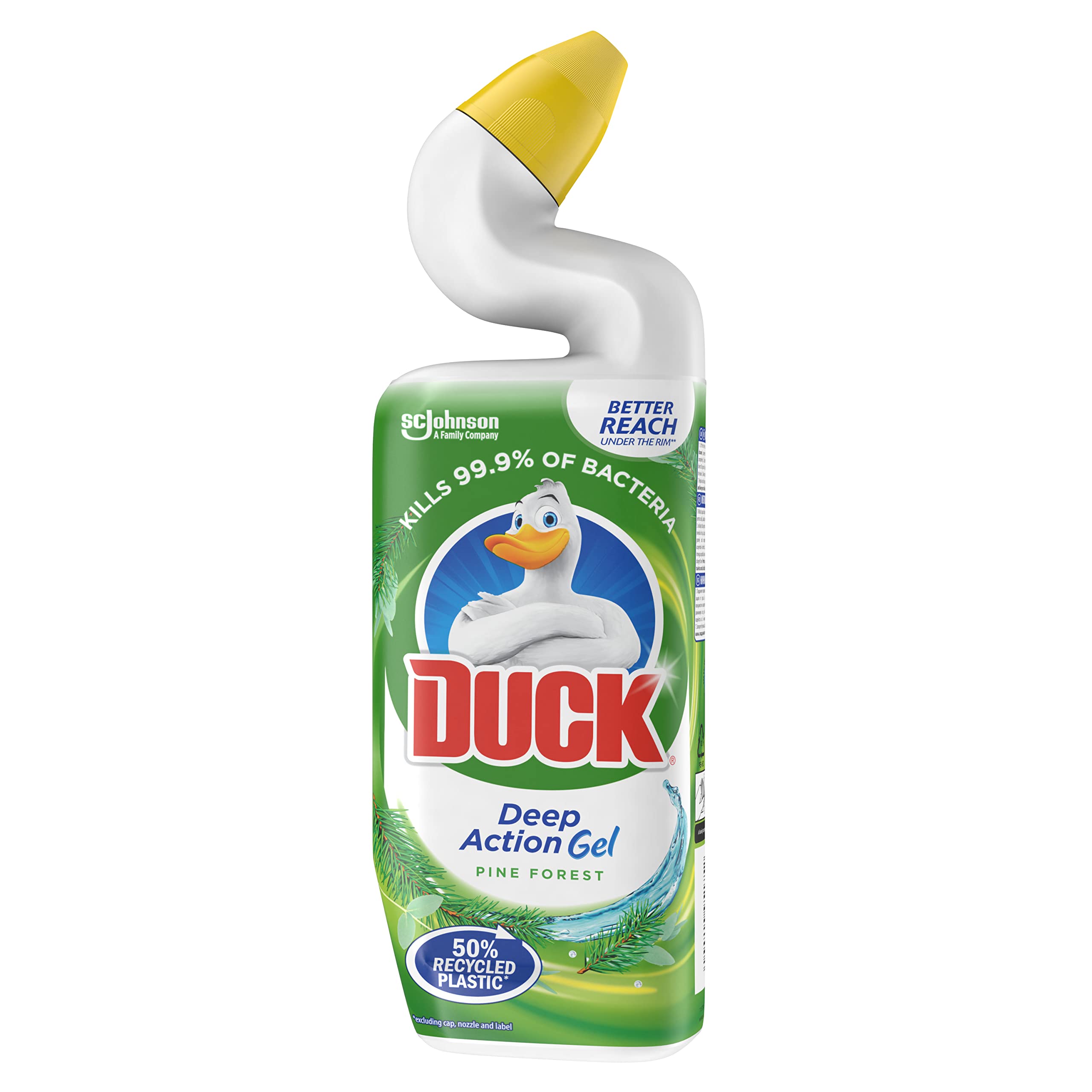 Duck Deep Action Gel Toilet Cleaner Liquid, Removes Limescale, Long Lasting Fragrance, Pine Forest, 750ml