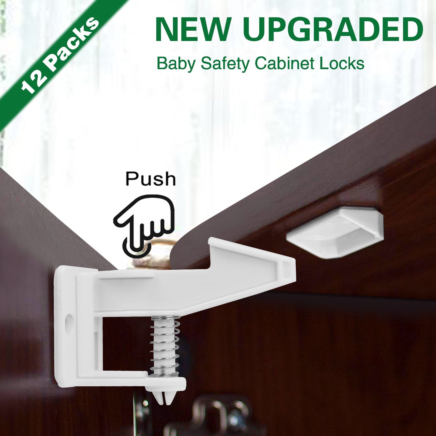 Locks Child Proof Latch, QcoQce Easy Install Baby Proof Safety