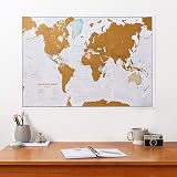 Maps International Scratch The World Travel Map X-Large 84x59 cm Gift Tube view 6