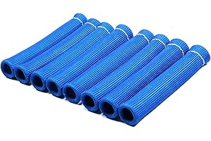TUHOOMALL 8Pcs 2500° Degree Spark Plug Wire Boots Heat Shield Protector Sleeve Cover Compatible with SBC BBC 350 454,6 Inch, Blue
