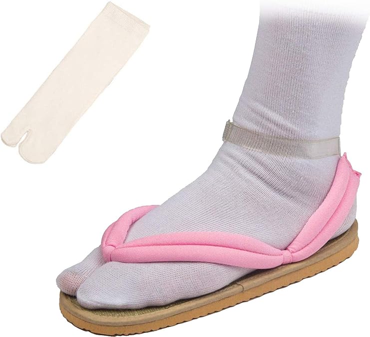 Nezuko Cosplay Shoes with White Socks Wooden Demon Slayer Japanese Geta