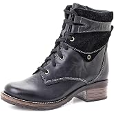 Dromedaris Women's Kara Combat Lace-up Comfort Boot with Inside Zip