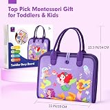 Hahaland Montessori Busy Board Purple Mermaid 21 in 1 Learning Toy 3+ Months view 7