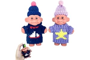 YINTLILOCN 2pcs Mini Troll Dolls Lighter Pouches Troll Lighter Protective Case Lighter Cover Holder Smoking Accessories for 3.2in Regular Lighter (Lighter Not Included) (Style 8)