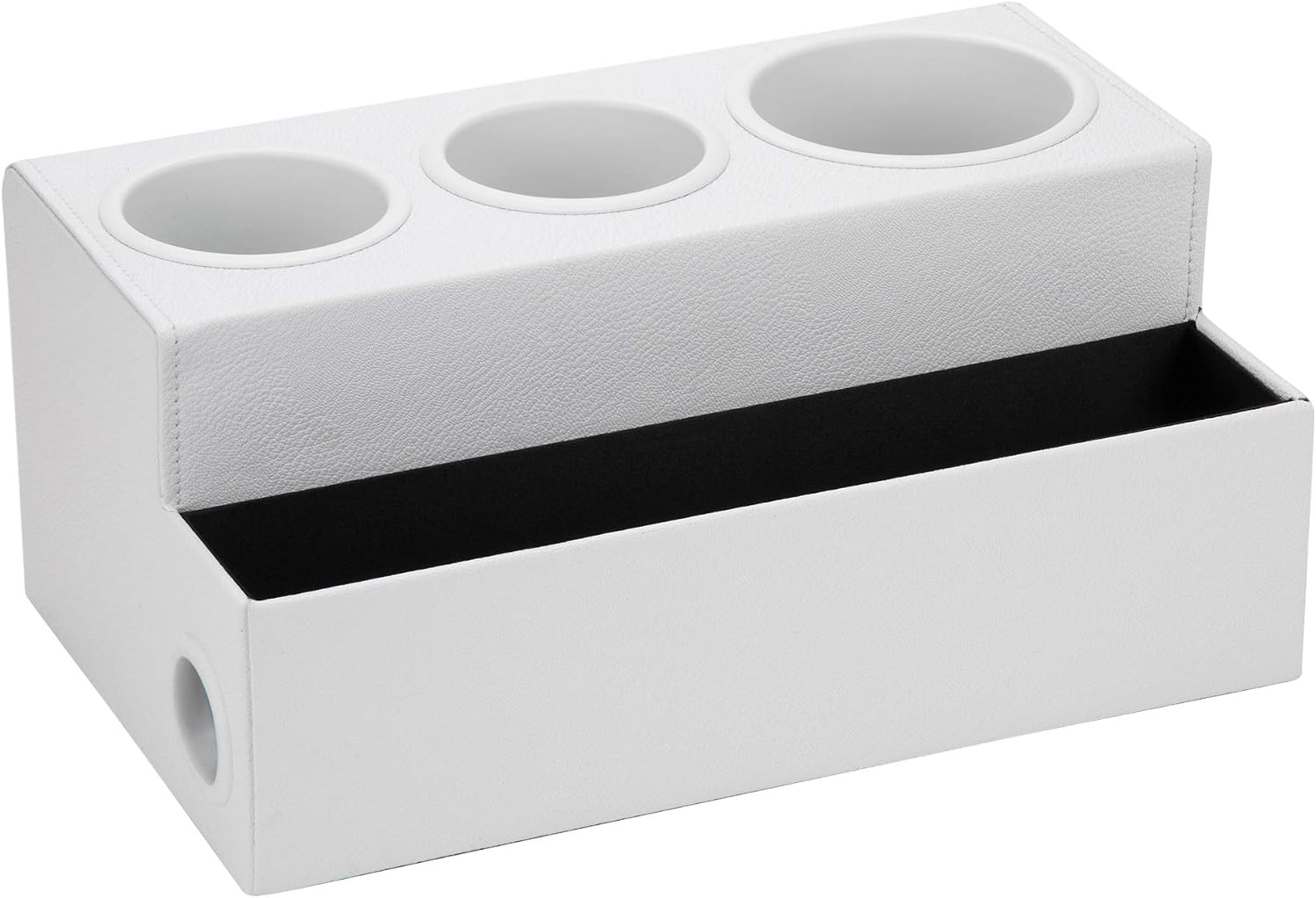 JackCubeDesign Hair Dryer Holder Hair Styling Product Care Tool Organiser Bath Supplies Accessories Tray Stand Storage Bathroom Vanity Countertop with 3 Holes (White) - Image 5