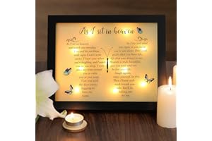 FABUDAY Memorial Gifts LED Shadow Box - Sympathy Gift in Memory of Loved One Gifts, Rememberance Gift for Loss of Mother Father Mom Dad, Funeral Condolences Bereavement Gift Ideas