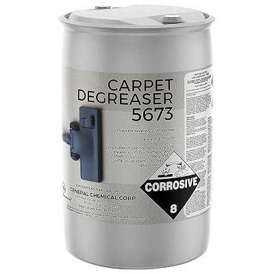 CarpetGeneral Professional Carpet Degreaser - Heavy Duty Spot Cleaning Liquid - Ultimate Clean Product for Carpet, Car Upholstery, Stain Removal - Superior Cleaning for Spotless Rug, 55 Gallon Drum