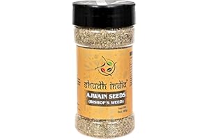 Shudh India Ajwain Seeds (Carom Bishops Weed) Spice Whole ~ All Natural | Vegan | Gluten Friendly | NON-GMO | Indian Origin