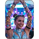 Lorealri Arm Wraps Rave Glow Body Harness Light Up Hand Straps Cyberpunk Neon EDM Outfit Festival Accessories for Women