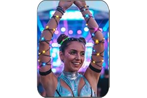 Lorealri Arm Wraps Rave Glow Body Harness Light Up Hand Straps Cyberpunk Neon EDM Outfit Festival Accessories for Women