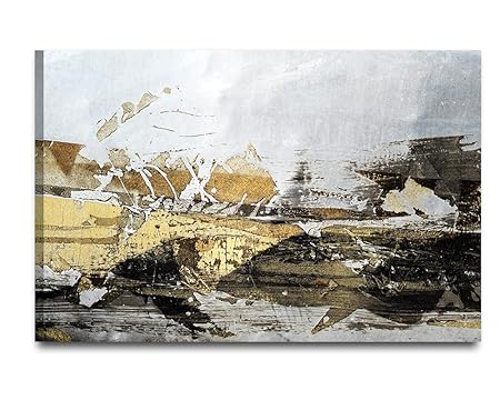 Amazon.com: Decor Well - Abstract Black Brown Canvas Wall Art Print for