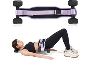 WOCUME Hip Thrust Belt for Dumbbells, Kettlebells, Plates, Premium Booty Belt for Women/Men, Hip Thrust Band Resistant Padding for Hip Protection for Home Gym Accessories, Adjustable & Slip Resistant