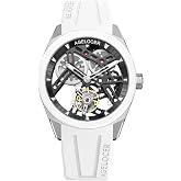 AGELOCER Tourbillon Watches Men, Original Ceramic Bezel Luxury Skeleton Manual Mechanical Watch, Waterproof Sport Watchs, Luminous Reading, Gift