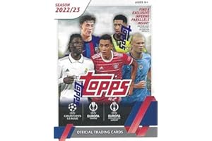 2022-23 Topps UEFA Club Competitions Soccer (Football) Blaster Box - 42 Trading Cards - Look for Lionel Messi Cards & Randomly Inserted Autographs