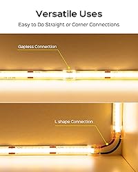 JACKYLED 8mm 2Pin FCOB COB LED Light Strip