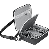 FPVtosky Carrying Case for DJI Neo 2, Portable PU Leather Small Storage Protective Shoulder Bag for DJI Neo Drone and Batteri