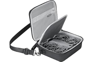 FPVtosky Carrying Case for DJI Neo 2, Portable PU Leather Small Storage Protective Shoulder Bag for DJI Neo Drone and Batteri