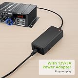 LiNKFOR Bluetooth 5.0 Stereo Amplifier 40W+40W USB SD AUX RCA Remote LCD view 4
