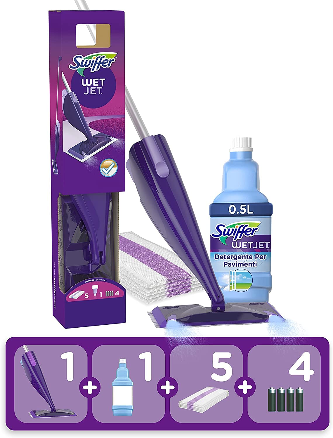 Swiffer, Purple, one size floor mop.