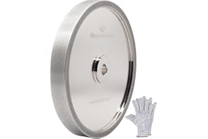 MORESUPERHARD CBN Grinding Wheel 8 inch 320 Grit,1" Wide,5/8" Arbor,Suitable for All Kinds of 8 inch Bench Grinders,for Sharpening High Speed Steel Tools Woodturning Tools(320 Grit)