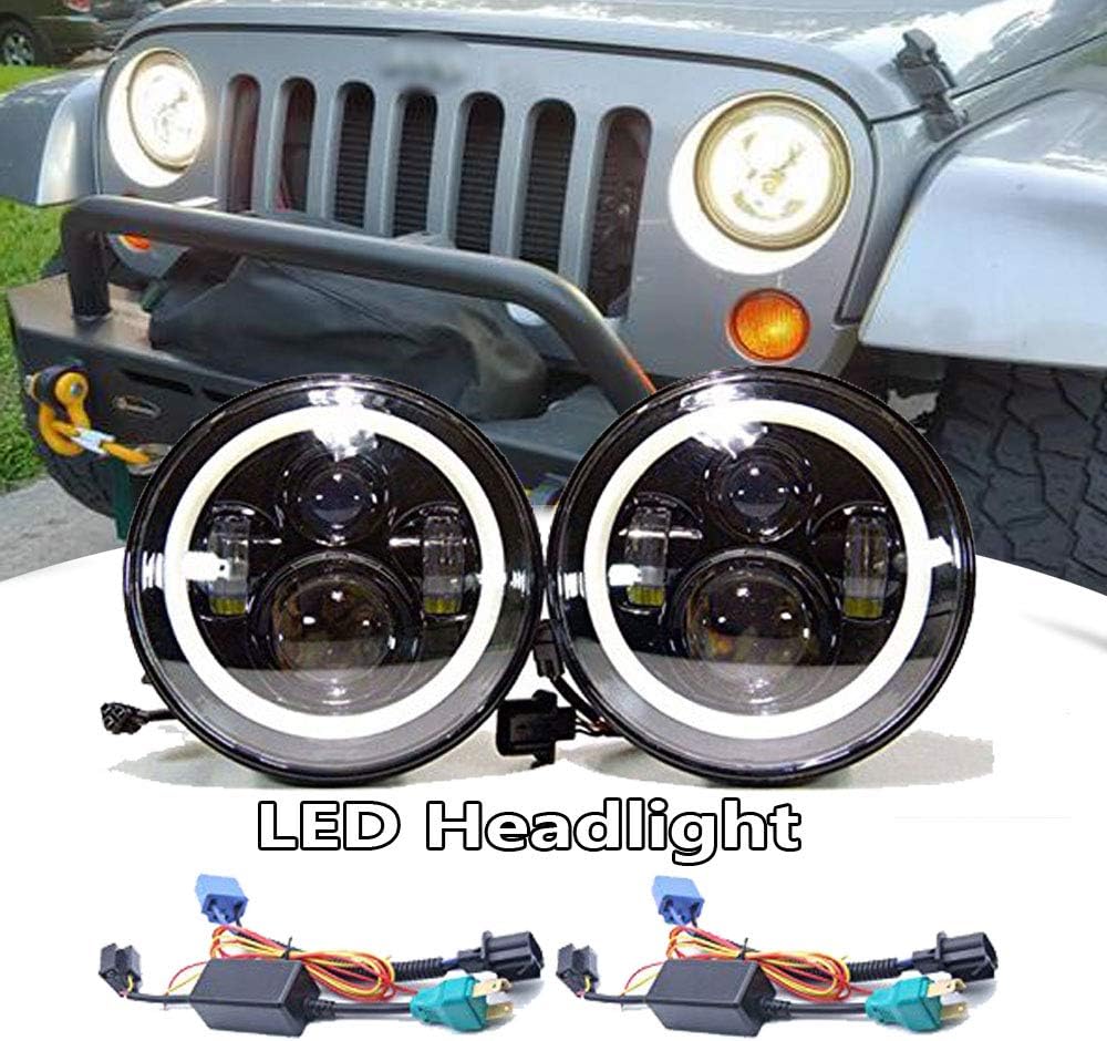7"LED Headlights Bulb Round For 20082016 Jeep Patriot