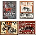 Amazon.com: Vintage Hot Rod Garage Tin Signs Bundle - Legends American ...