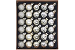 HipTree 30ct Christmas Ornaments Tree Decorations Set-1.18 Inch Champagne Gold Shatterproof Decorative Hanging Ball Ornament Bulk, Mini Xmas Tree Tabletop Decorations for Fall Halloween Party Decor