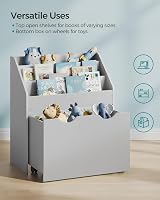 SONGMICS Kids Bookshelf and Toy Organiser Dove Grey GKR041G10 view 6