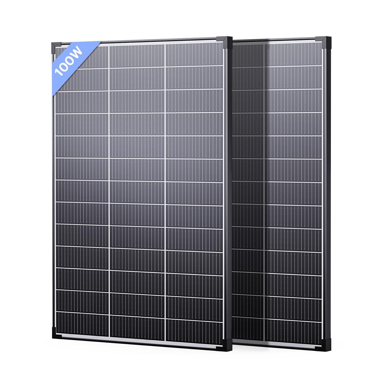 thumbnail image 2 of Renogy 100W 12V Monocrystalline Solar Panel – N-Type 16BB – Off-Grid For RV, Marine, Shed (RSP100DC-US) 2 of 4