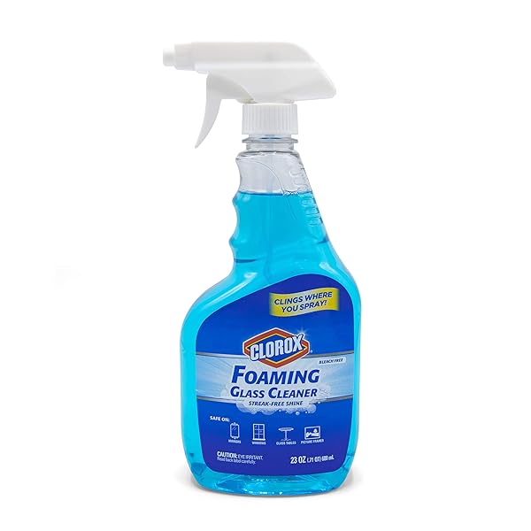 CLOROX FOAMING GLASS CLEANER TRIGGER SPRAY, STREAK FREE...