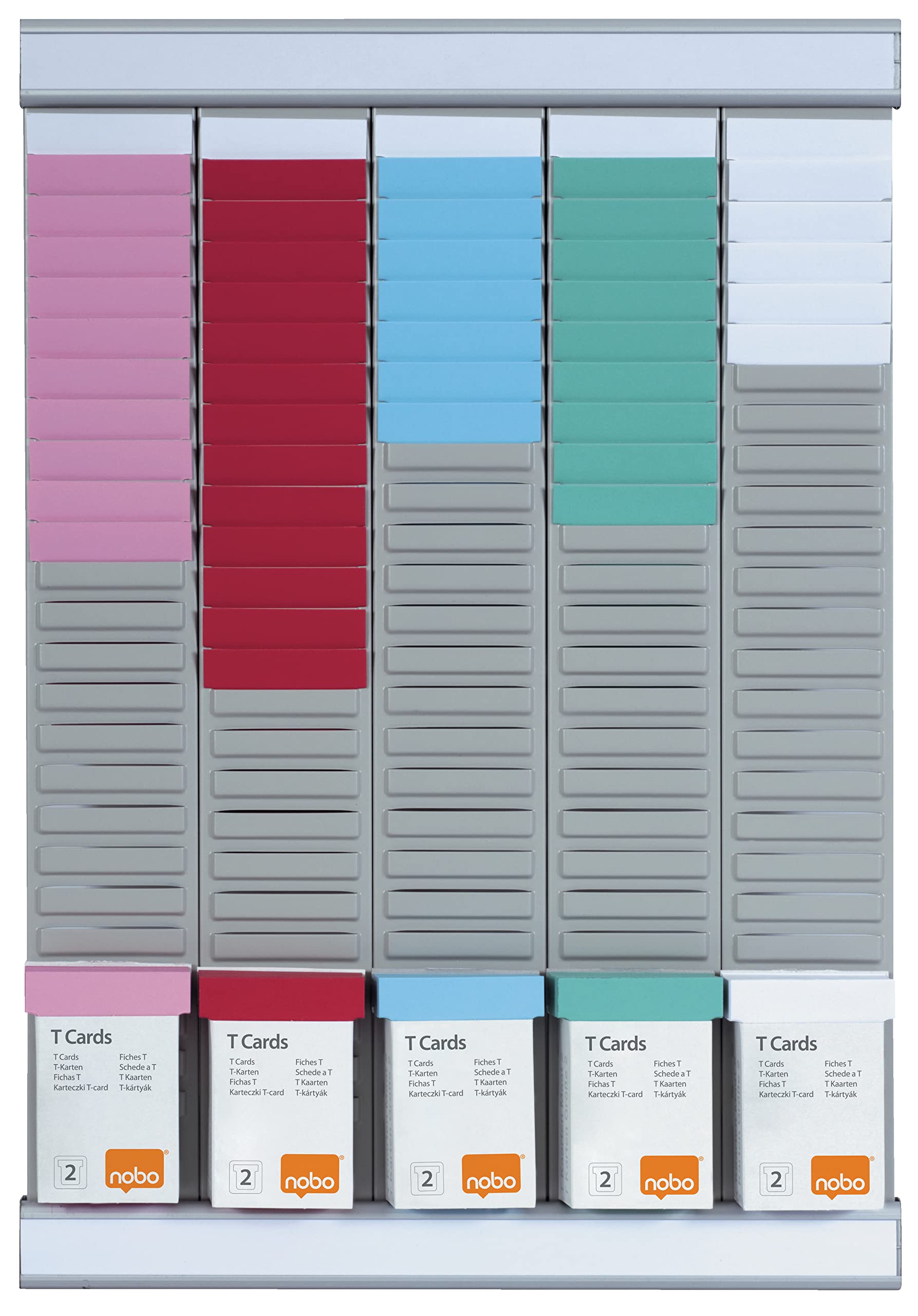 Nobo Val-Rex Weekly Card Planner with 5 Planning Strips for 24 Size 2 Panels