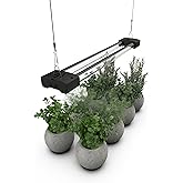 DYMOND BoostGro LED Grow Light Full Spectrum Linkable 5000K Daylight + 660nm Red Indoor Plant Lighting Fixture (2 FT, Black)