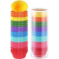 Gifbera Colored Mini Cupcake Liners Vibrant Muffin Baking Cups 400-Count
