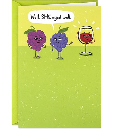 Joyeux Anniversaire - Vieilli à La Perfection Carte De Vœux | Vins Et Fromages | Stilton | Jeu De Mots | Anniversaire Drôle - France